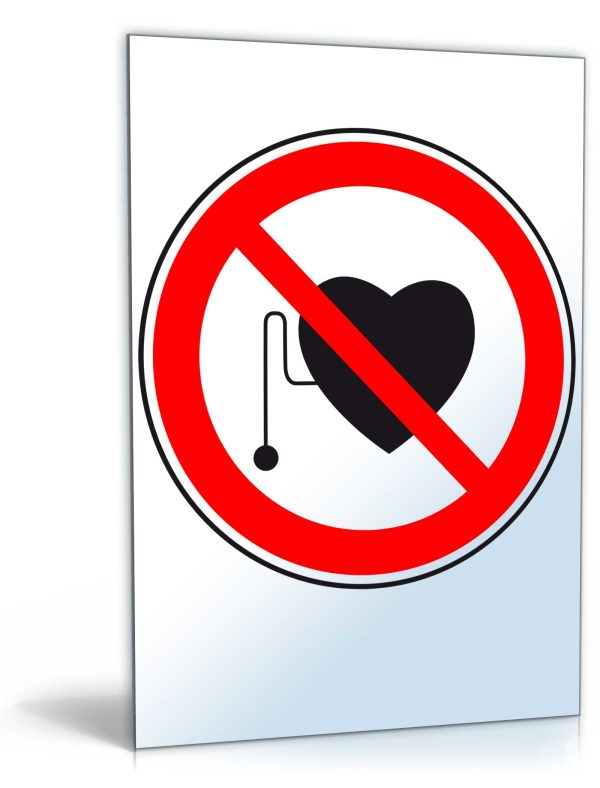 Schild „Verbot für Herzschrittmacher“ 1