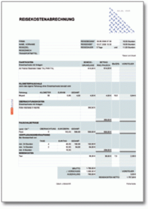 Reisekostenabrechnung 2009