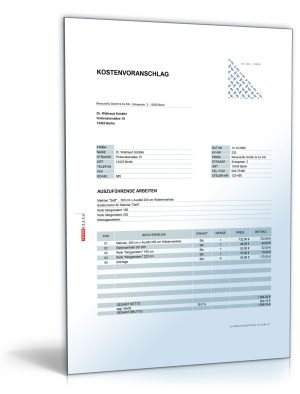 Kostenvoranschlag / Angebot Montage von Rollläden, Rollos und Markisen
