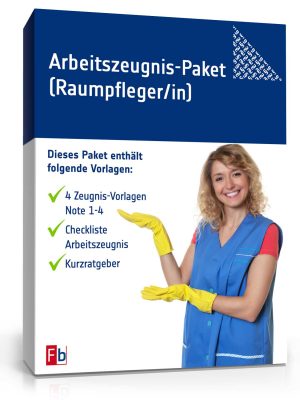 Arbeitszeugnis-Paket Raumpfleger/-in