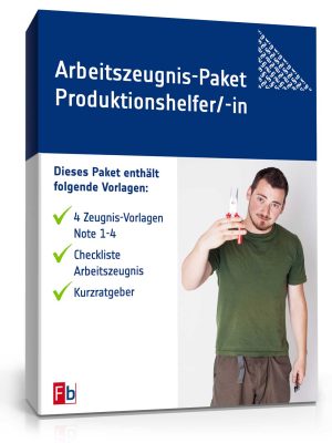 Arbeitszeugnis-Paket Produktionshelfer/-in