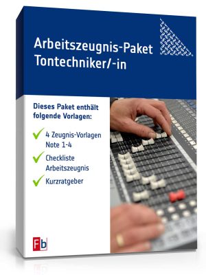 Arbeitszeugnis-Paket Tontechniker/-in