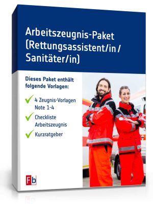 Arbeitszeugnis-Paket Rettungsassistent/-in / Sanitäter/-in
