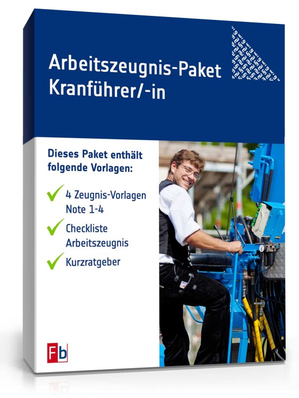 Arbeitszeugnis-Paket Kranführer/-in 1