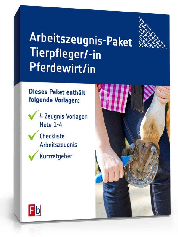 Arbeitszeugnis-Paket Tierpfleger/-in Pferdewirt/-in 1