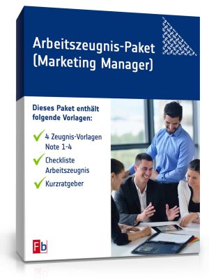 Arbeitszeugnis-Paket Marketing Manager/-in
