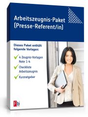 Arbeitszeugnis-Paket Presse-Referent/-in