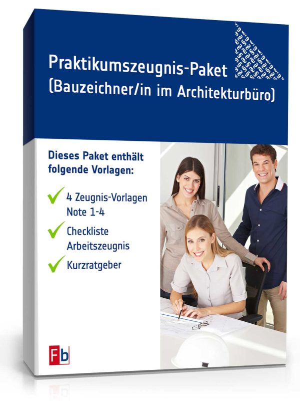 Praktikumszeugnis-Paket Bauzeichner/-in im Architekturbüro 1