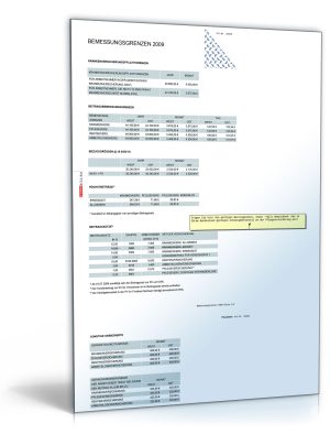 FORMBLITZ-Tabelle 2008/2009 - Sammlung diverser Pauschalsätze